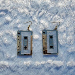 Gold Cassette Tape Earrings
